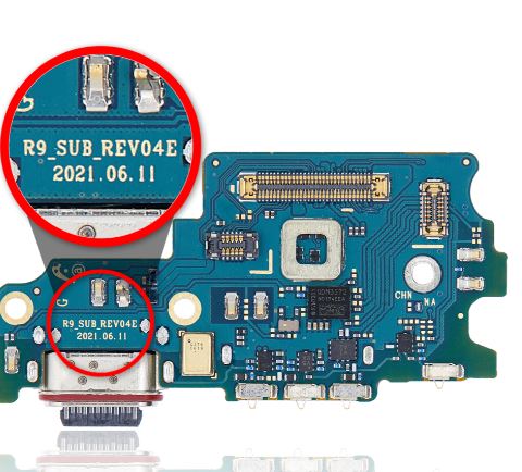 Charging Port Board Replacement for Samsung Galaxy S21 FE 5G (PART# GH96-14548A) (North American Version).