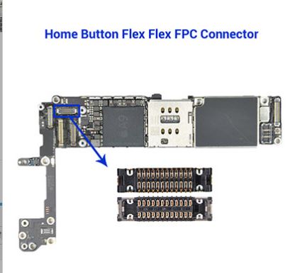 Home Button FPC Connector Compatible For iPhone 6 (J2118: 24 Pin)