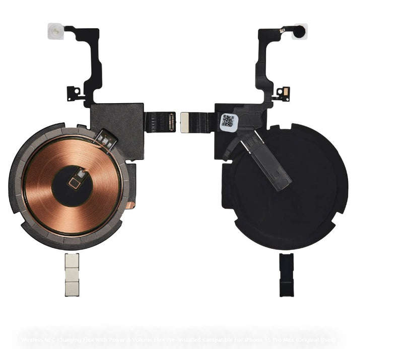 Wireless NFC Charging Flex With Power & Volume Flex Pre-Installed For iPhone 15 Pro Max (Original Used)