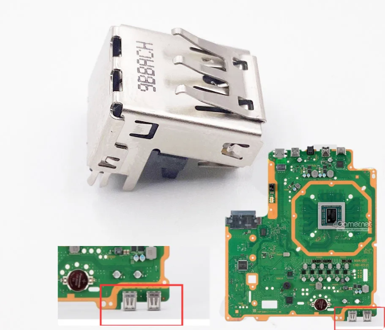 USB 2.0 Connector Port Replacement for PS4 Pro (NVB-003) Pulled