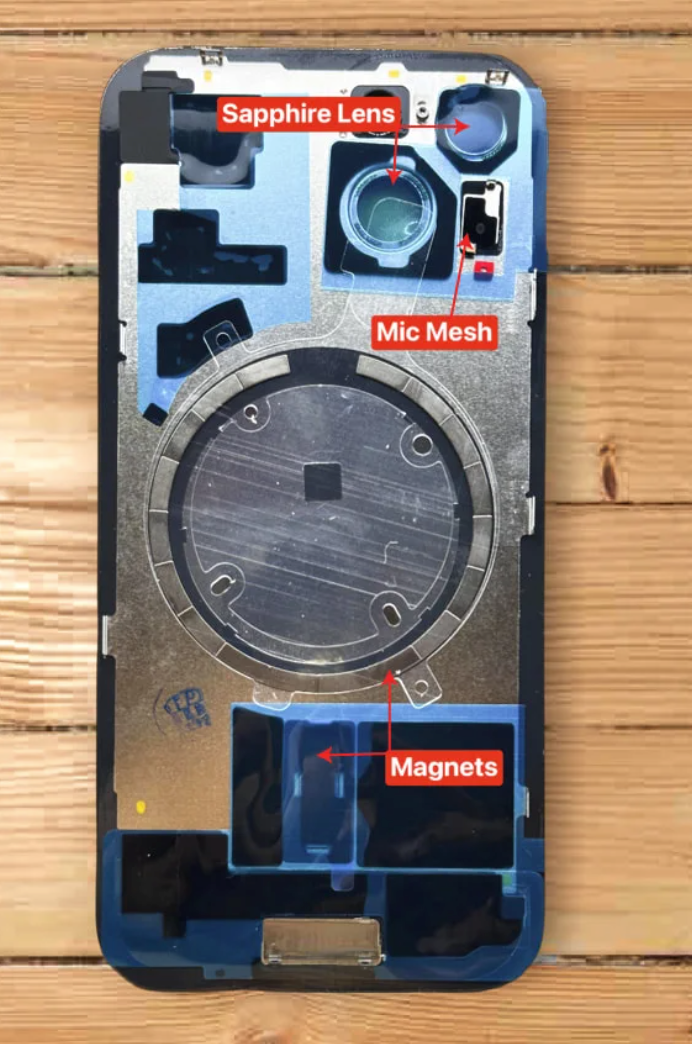 iPhone 15 Plus with Camera Sapphire Lens Backglass