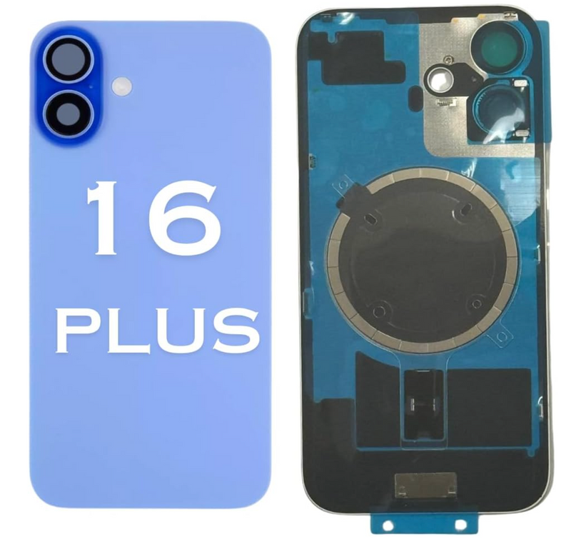 iPhone 16 Plus with Camera Sapphire Lens Backglass (Choose Color)