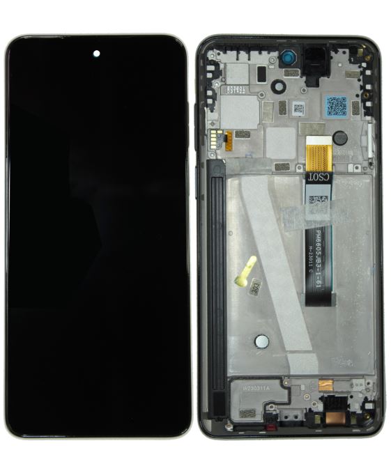 LCD Assembly With Frame Compatible For Motorola Moto G Stylus 5G (XT2315 / 2023) (Genuine OEM) (Cosmic Black)