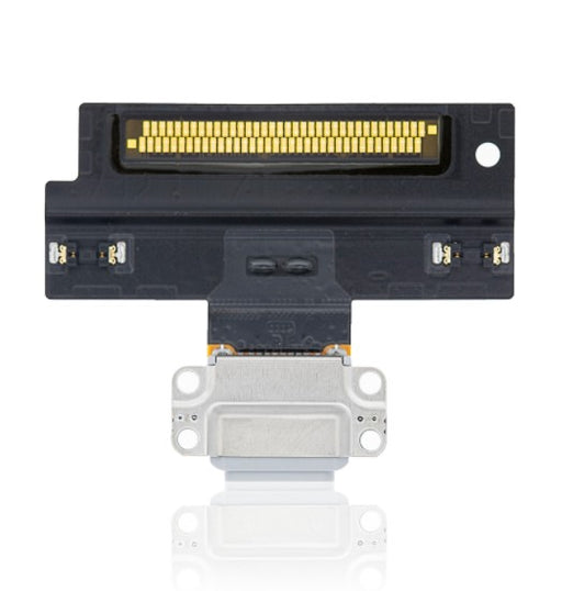 Charging Port Flex Cable Compatible For iPad Air 3 (Soldering Required) (White) (Premium)