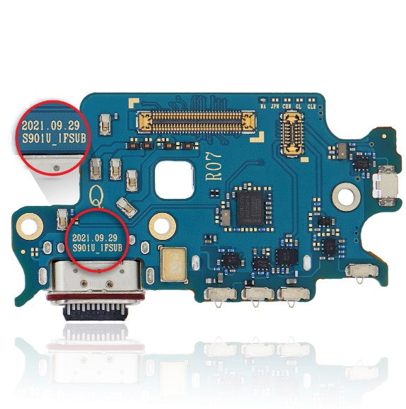 Charging Port Board With Sim Card Reader Compatible For Samsung Galaxy S22 5G (S901U) (North American Version)