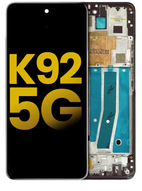 LCD ASSEMBLY WITH FRAME COMPATIBLE FOR LG K92 5G (REFURBISHED) (TITAN GRAY)