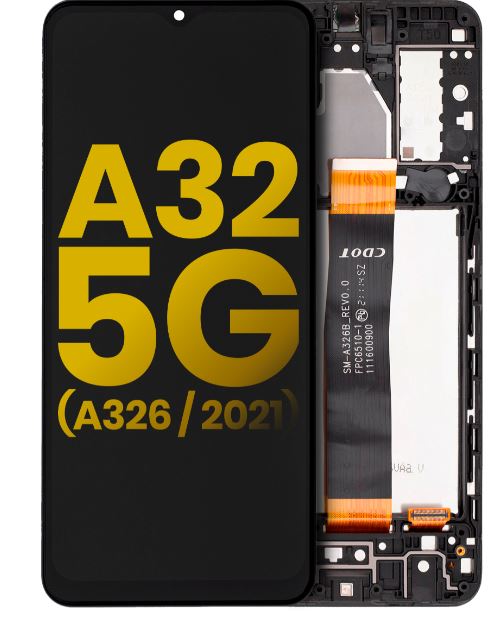 Display Assembly With Frame Replacement for Samsung Galaxy A32 5G (A326 / 2021) (Refurbished) (Awesome Black).