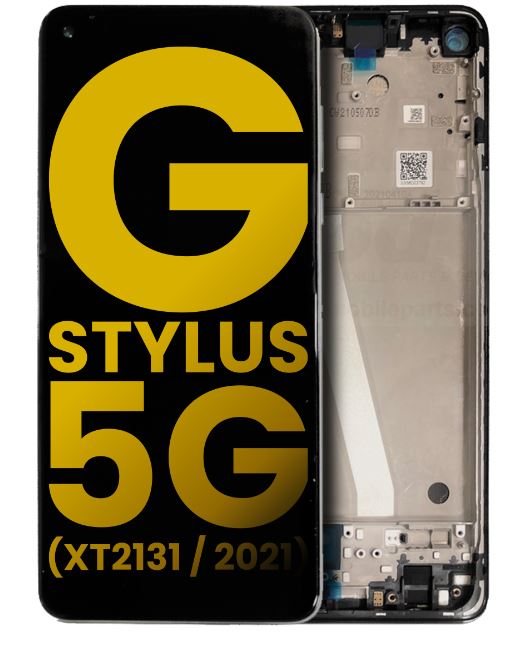 LCD Assembly with frame for Motorola Moto G Stylus 5G (XT2131 / 2021) (Refurbished) (Cosmic Emerald).