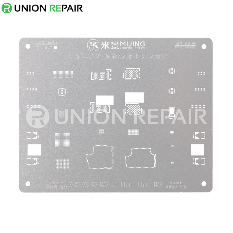 MIJING IPH-14 DOT PROJECTOR BGA REBALLING STENCIL FOR IPHONE X-11 PRO MAX