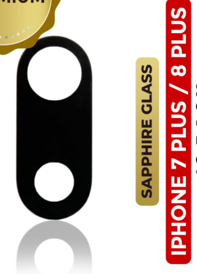 Rear Camera Lens (Glass Only)  For iphone 7 Plus / 8 Plus (All Colors) (Real Sapphire)