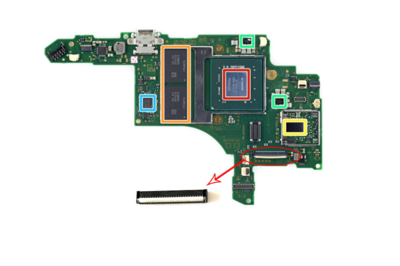 Original Touch Screen Connector Socket Replacement Part for NS Switch/Switch Lite Motherboard Repair