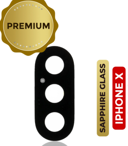 Back Camera Lens (Glass Only) Compatible For iphone X (Real Sapphire l Premium Quality)