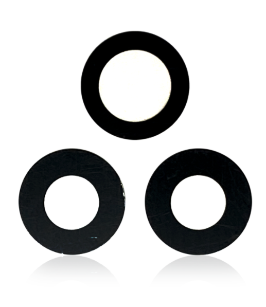 Back Camera Lens (Glass Only) with Adhesive Tape Compatible For iPhone 12 Pro (3 Piece Set) (Real Sapphire / Premium Quality)