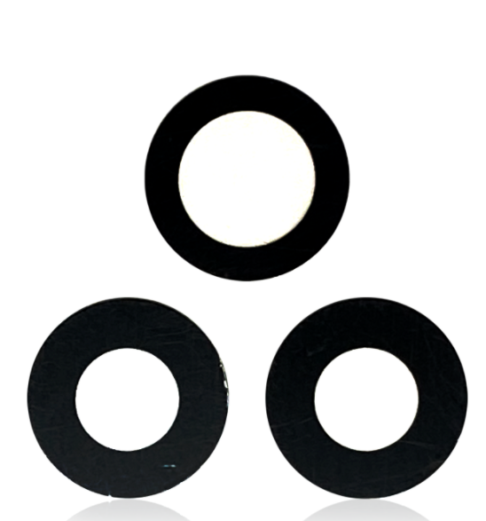Back Camera Lens (Glass Only) with Adhesive Tape Compatible For iPhone 12 Pro Max (3 Piece Set) (Aftermarket)