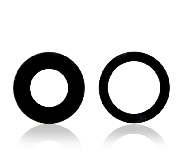 Back Camera Lens (Glass Only) with Adhesive Tape Compatible For iPhone 12 / 12 Mini (2 Piece Set) (Real Sapphire / Premium Quality)