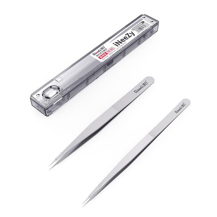 QIANLI INEEZY YX-01 Hand-polished Non-magnetic Precision Stainless Steel 0.1mm Fine Type Pointed Tweezers