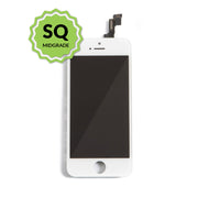 iPhone 5S/SE Aftermarket Replacement LCD White with full view polarization, 400 Nitts, cold pressed frame with camera brackets, and Dual Driver touch IC