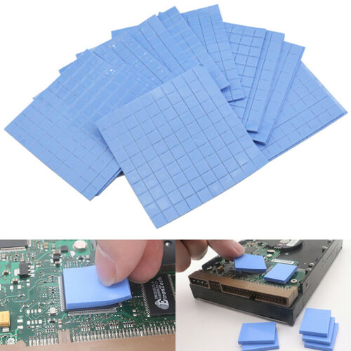 10X10X1mm Heatsink Cooling thermal gasket Silicone Pad Thermal Pad Heatsink Cooling Conductive Silicone Pad GPU CPU 100PCS
