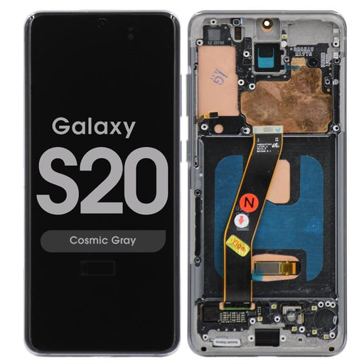 Refurbished - OLED Screen and Digitizer Assembly w/ Frame for Samsung Galaxy S20 (Verizon 5G UW) (G980) (Cosmic Gray)